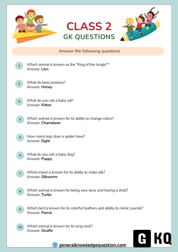 general knowledge questions for kids